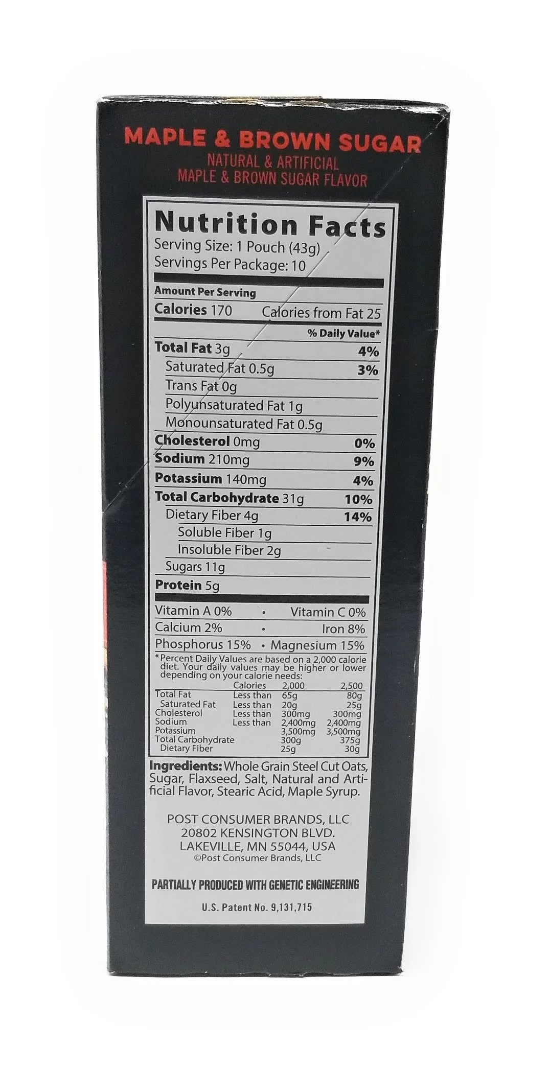 Steel Cut Maple Brown Sugar Oats 2 Pack 15.1 Ounce G154