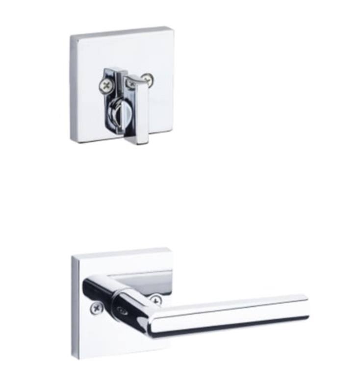 Satin Chrome Single Cylinder Interior Pack with Square Rosette W86526