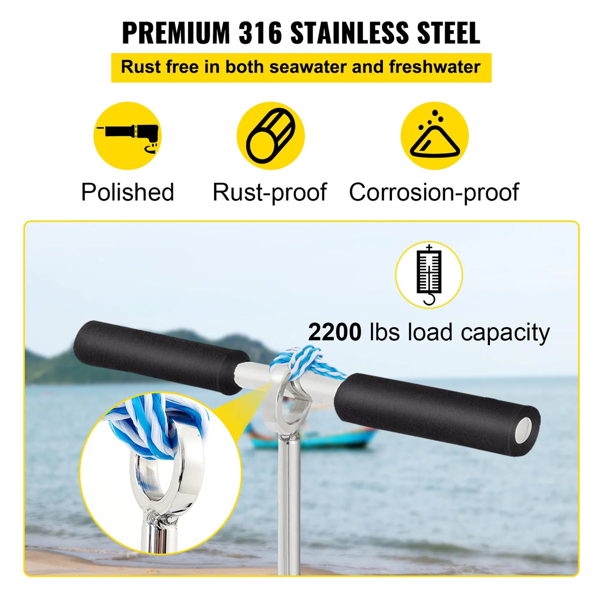 18" 316 Stainless Steel Screw Anchor with Carry Bag H765270