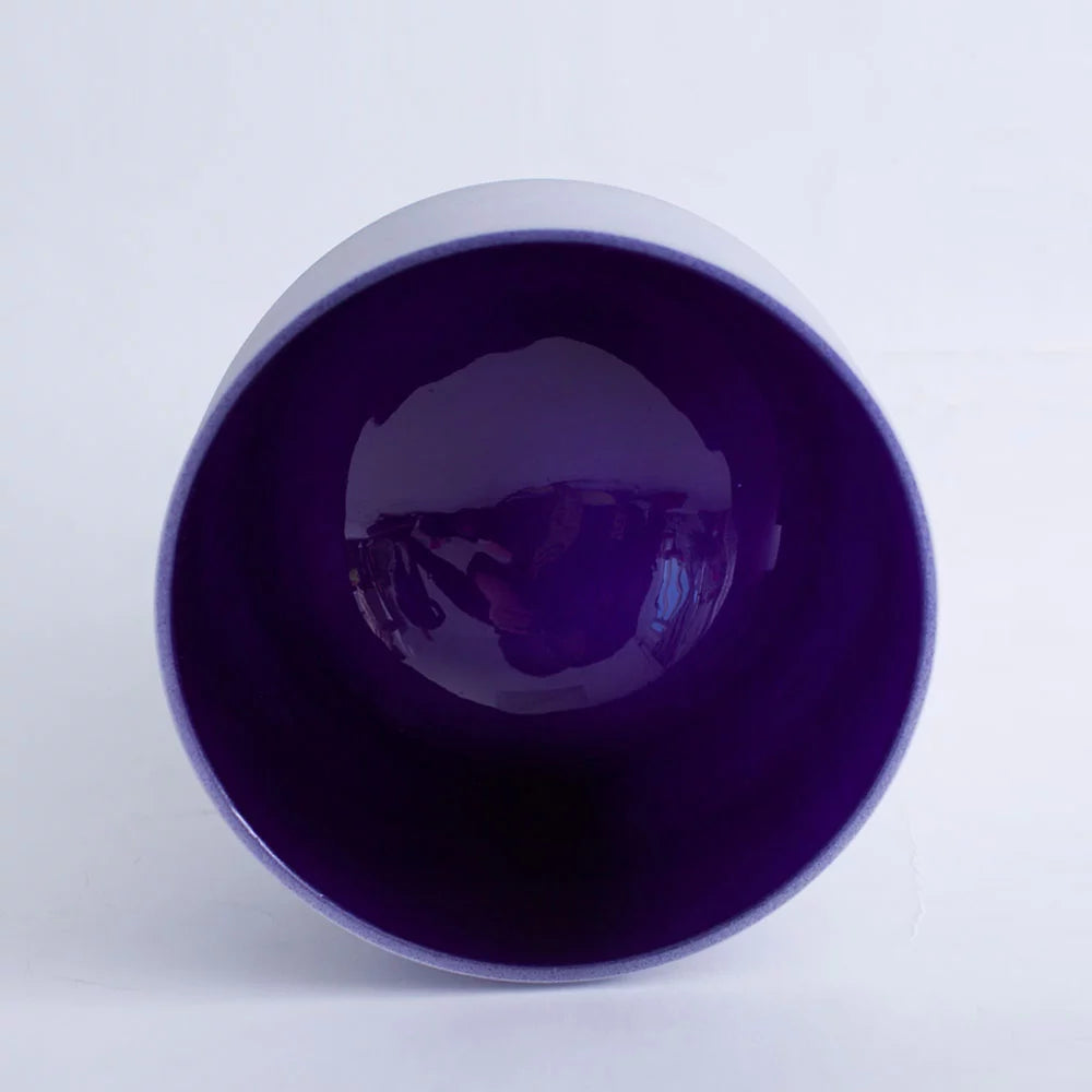 Indigo Quartz Frosted Crystal Singing Bowl 8 inch K24856