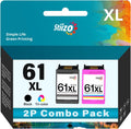 Remanufactured 61XL Ink Cartridge Combo Pack, 1 Black, 1 Tri-Color, 2 Pack E89046