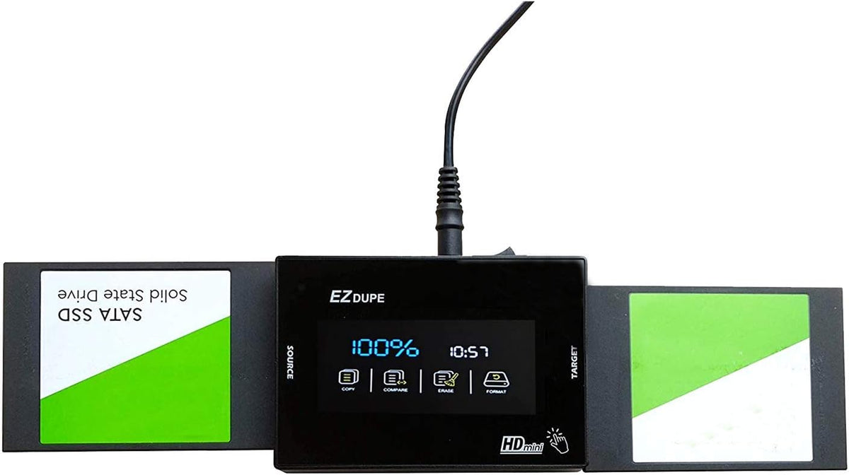 Hard Drive Duplicator with Touch Screen for 3.5 & 2.5 SATA HDD SSD P7757