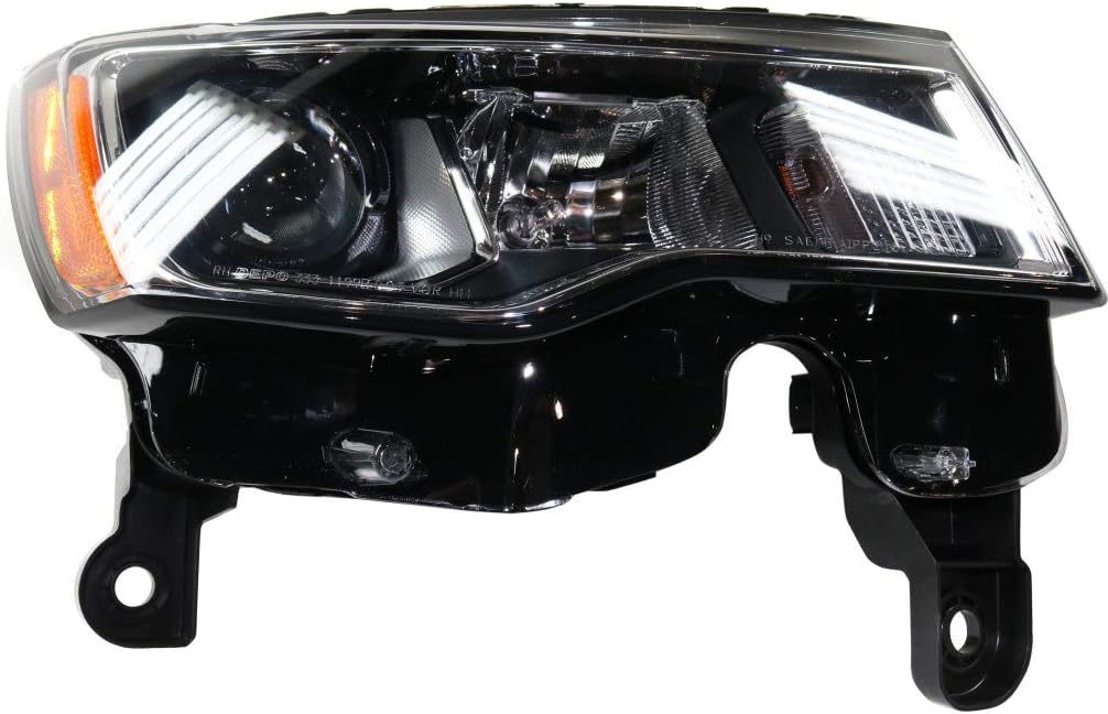 Jeep Grand Cherokee Passenger Side Chrome Halogen Headlight Assembly V557249