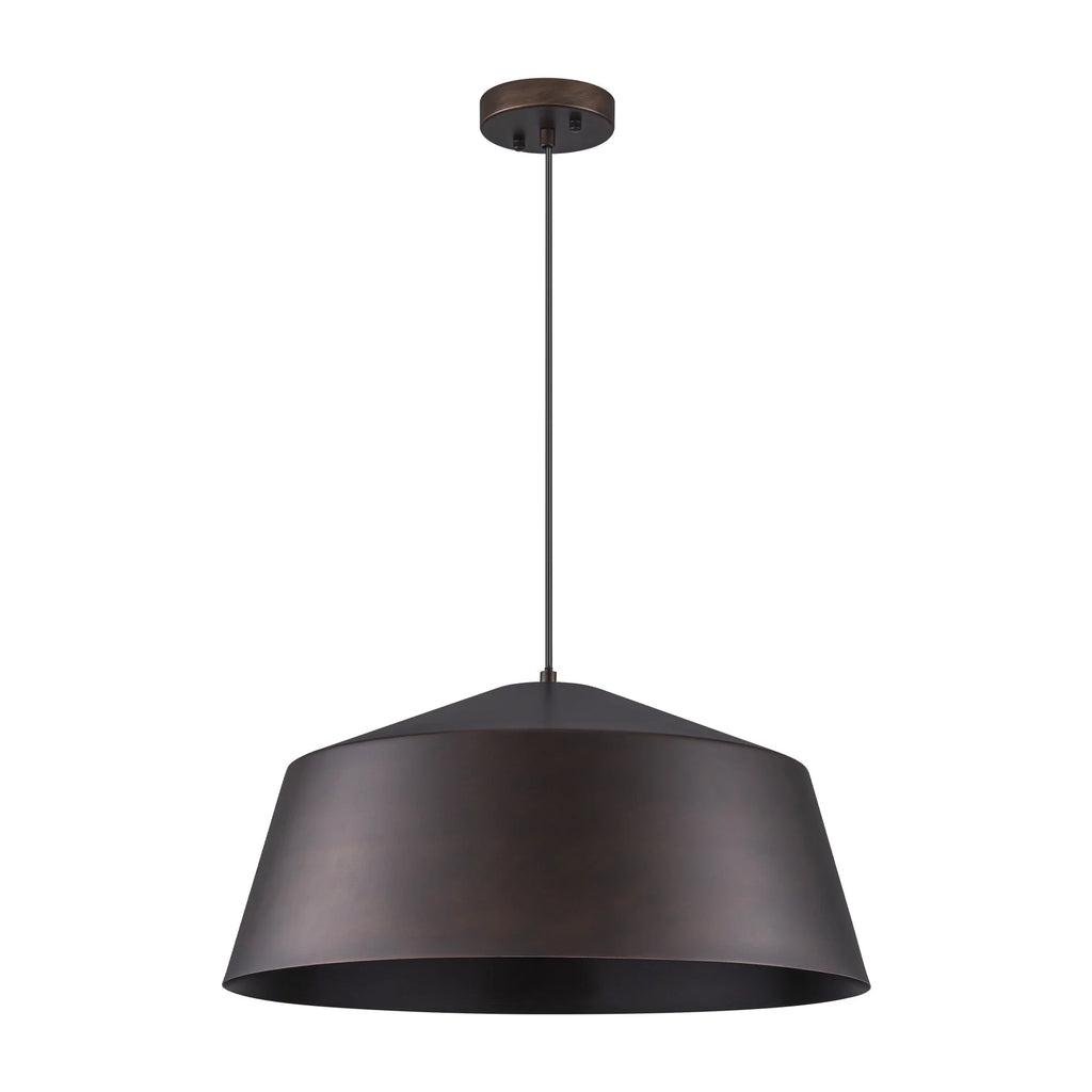 Antique Brown Dome Industrial Pendant X12334