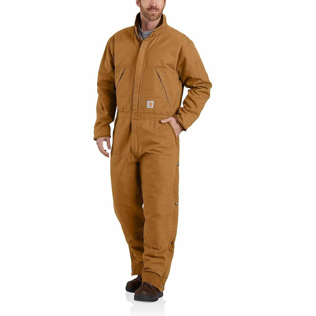 Brown Washed Duck Insulated Coverall D771984