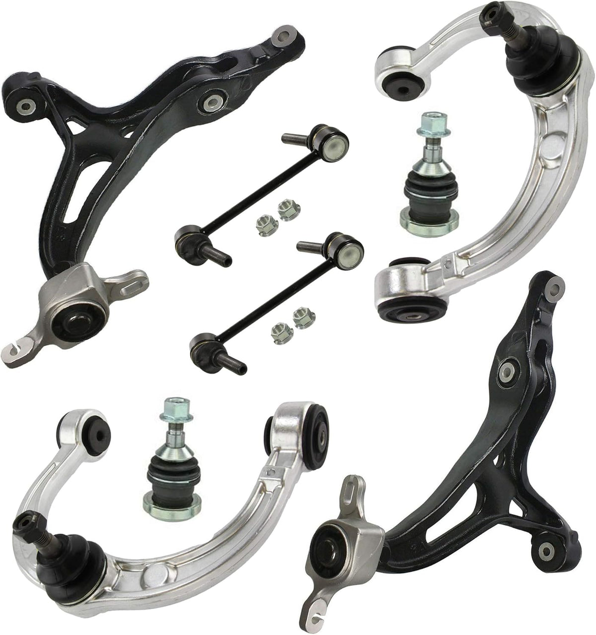 Front Upper & Lower Control Arms Lower Ball Joints Sway Bar Links Q34265