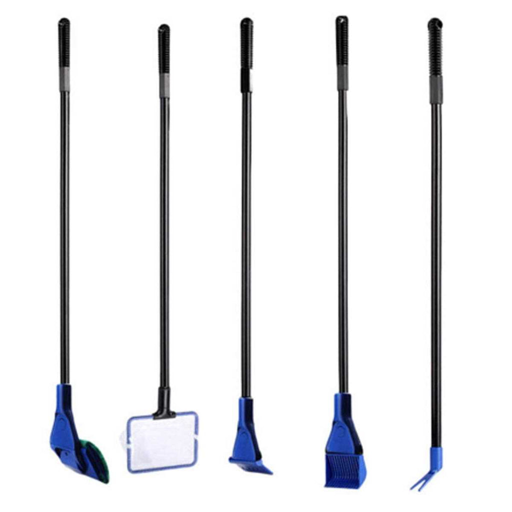 Aquarium Fish Tank Cleaning Kit Algae Scrapers Set 5 in 1 & Gravel Cleaner G642
