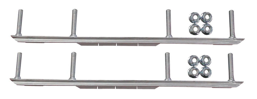 White Snowmobile Skis with 9" Shaper Bars Complete Kit M228