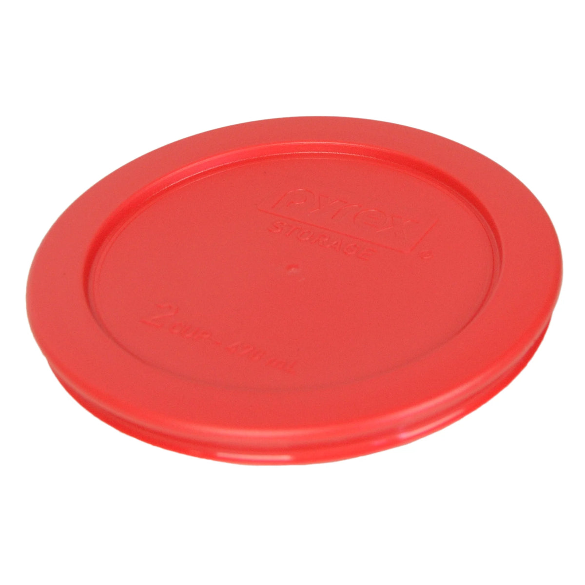 2-Cup Glass Food Storage Bowls with Red Plastic Lids F387158