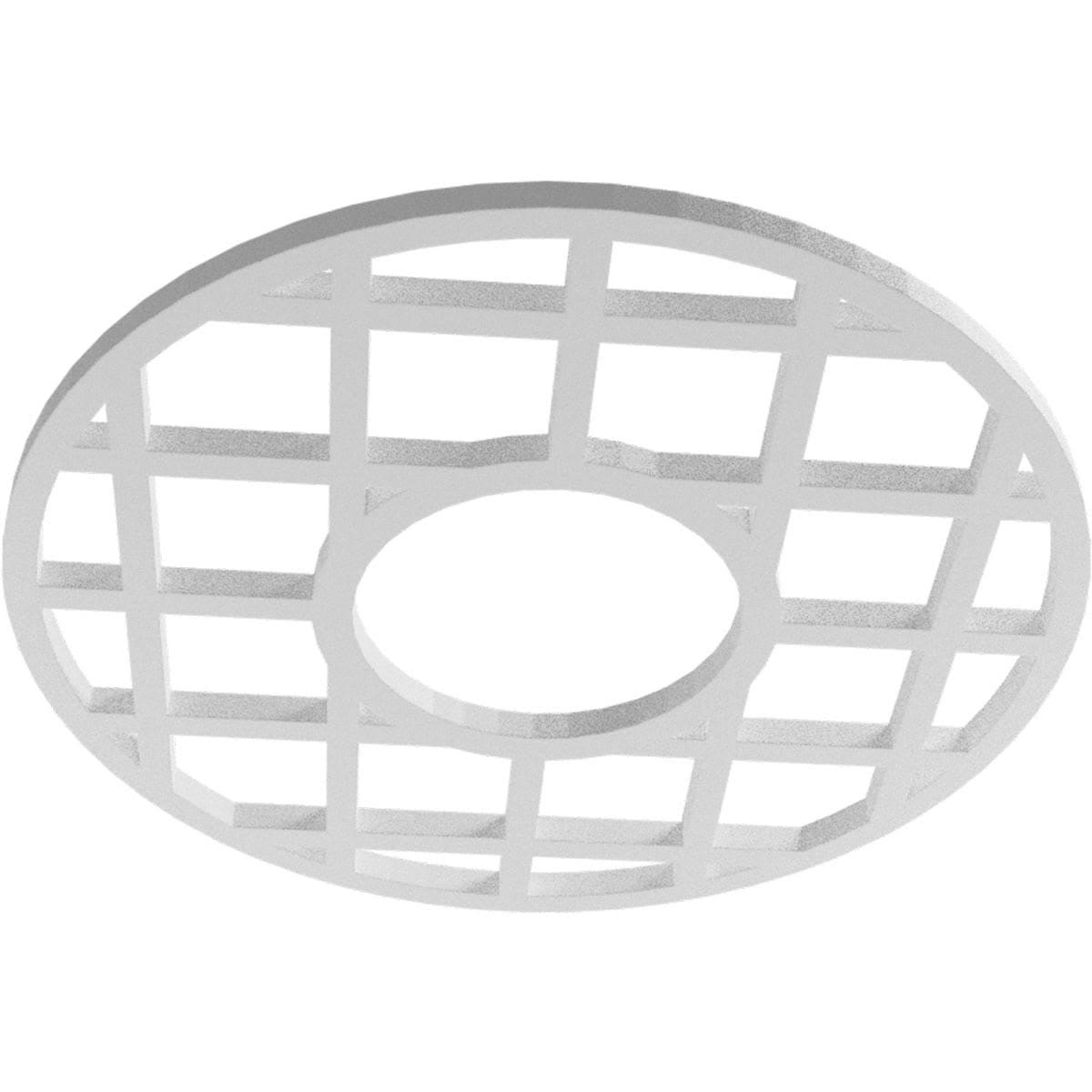 34x22OD x 12 3/8x22ID x 1x22P PVC Pierced Ceiling Medallion E333656