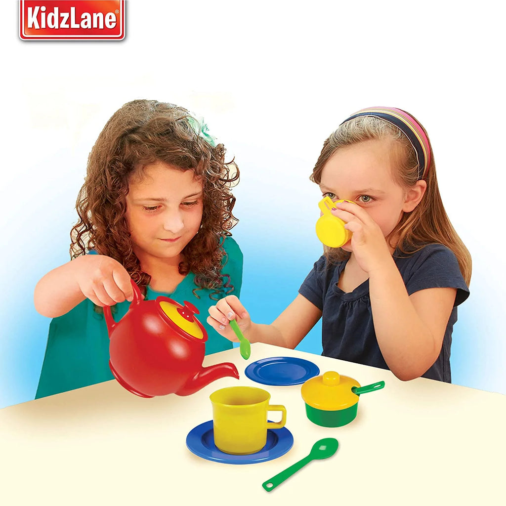 15 Pc Plastic Play Tea Set Y26796
