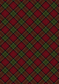 Red Plaid Rug F138
