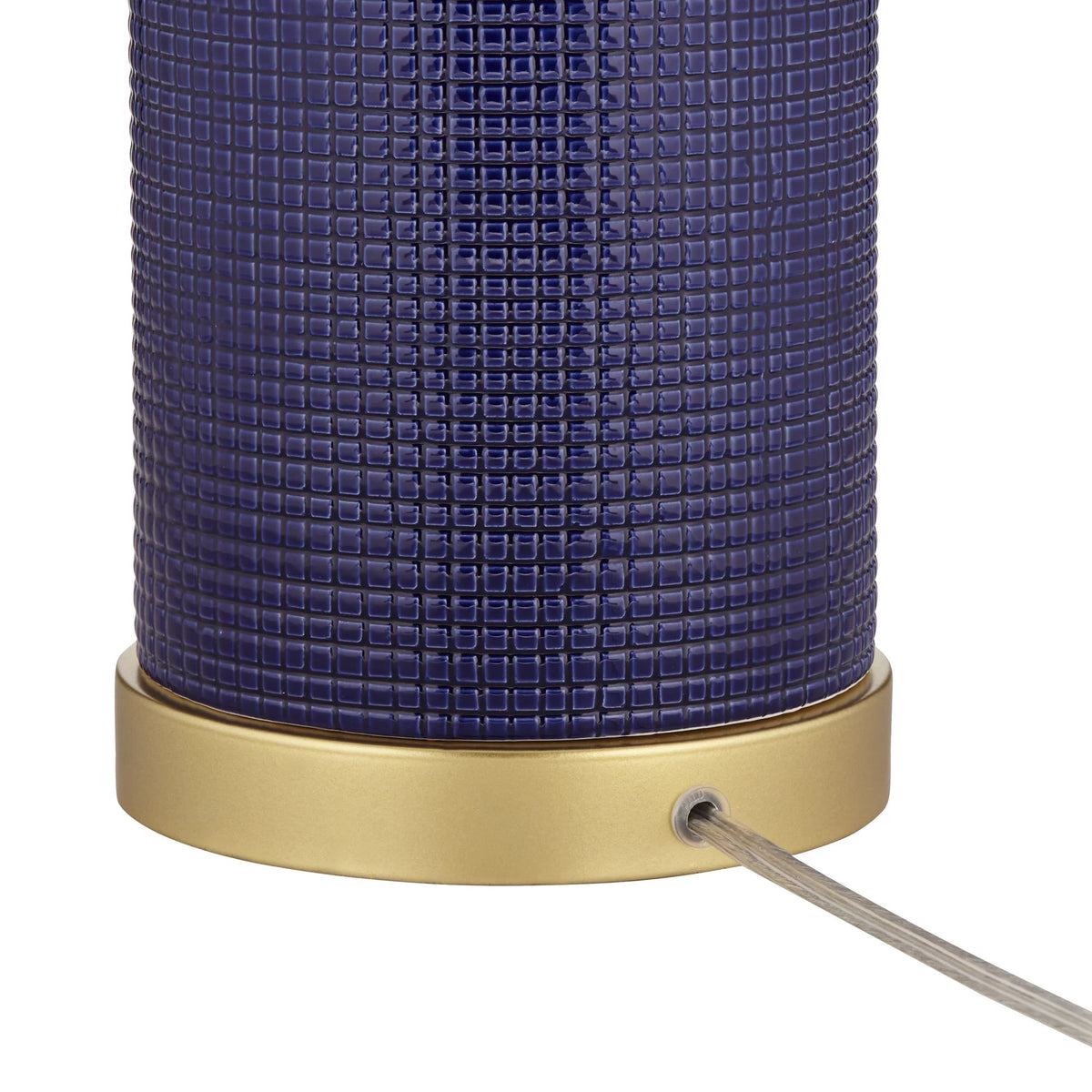 24 1/2" High Gold Textured Blue Ceramic Table Lamps Set of 2 M350854