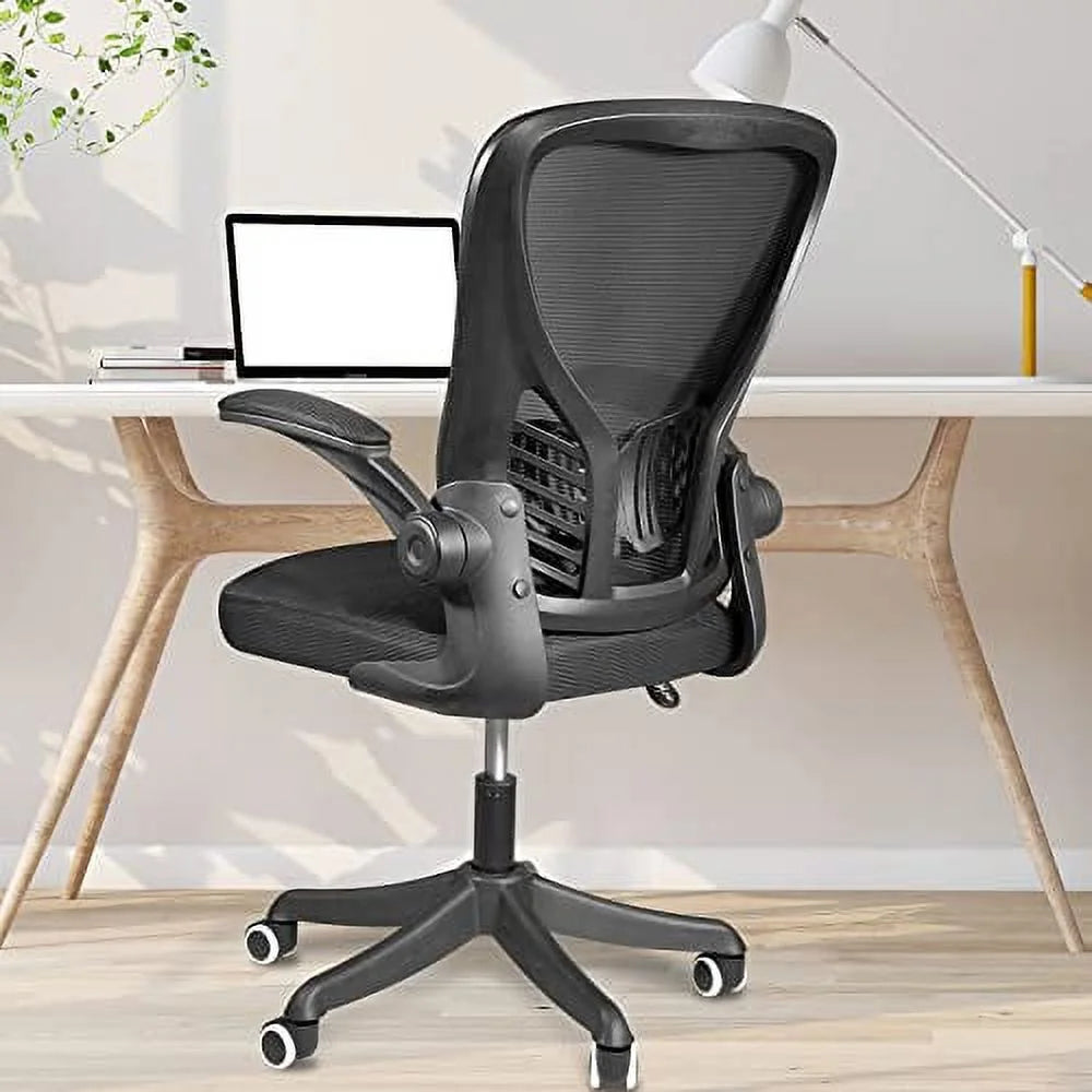 Black Ergonomic Mesh Office Chair with Wheels and Arms Z72237