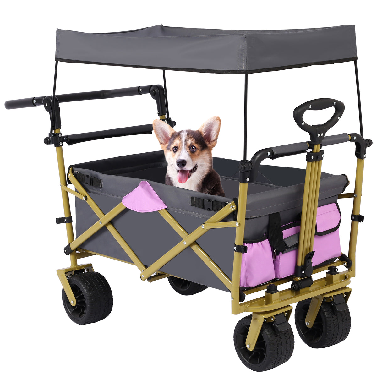 Utility Folding Wagon with Removable Canopy K293
