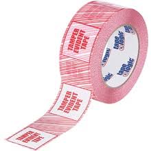 Tamper Evident Security Tape 2.5 Mil 3x22 x 110 yds Red/White 6/Case U222