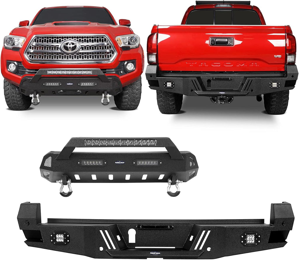 Tacoma Rear Bumper w/Sensor Holes + Front Bumper Kit L8058