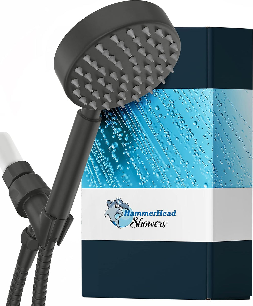 Polished Chrome 2.5 GPM Handheld Shower Head with Hose and Brass Holder A760