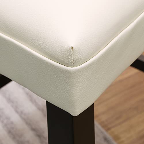 Red Faux Leather Upholstered Counter Height Bar Stool Set of 4 I728