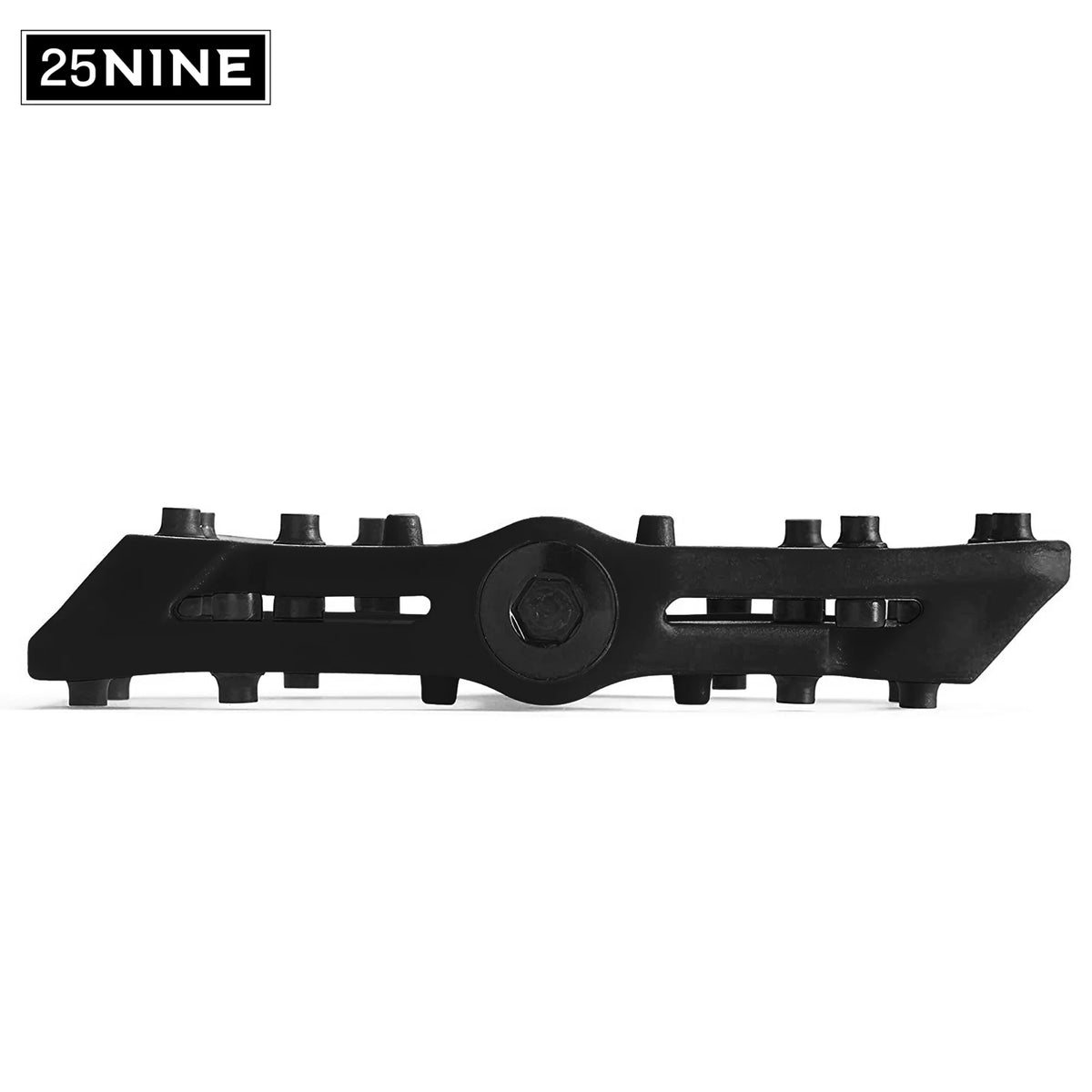 Black Flat Bike Pedals with Metal Traction Pins J95548