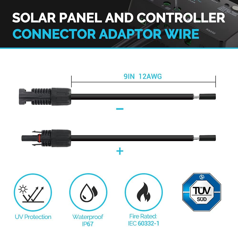 400 Watt 12 Volt Monocrystalline Solar Panel Bundle Kit with 4 pcs 100W Panel and 30A PWM Charge Controller O13987