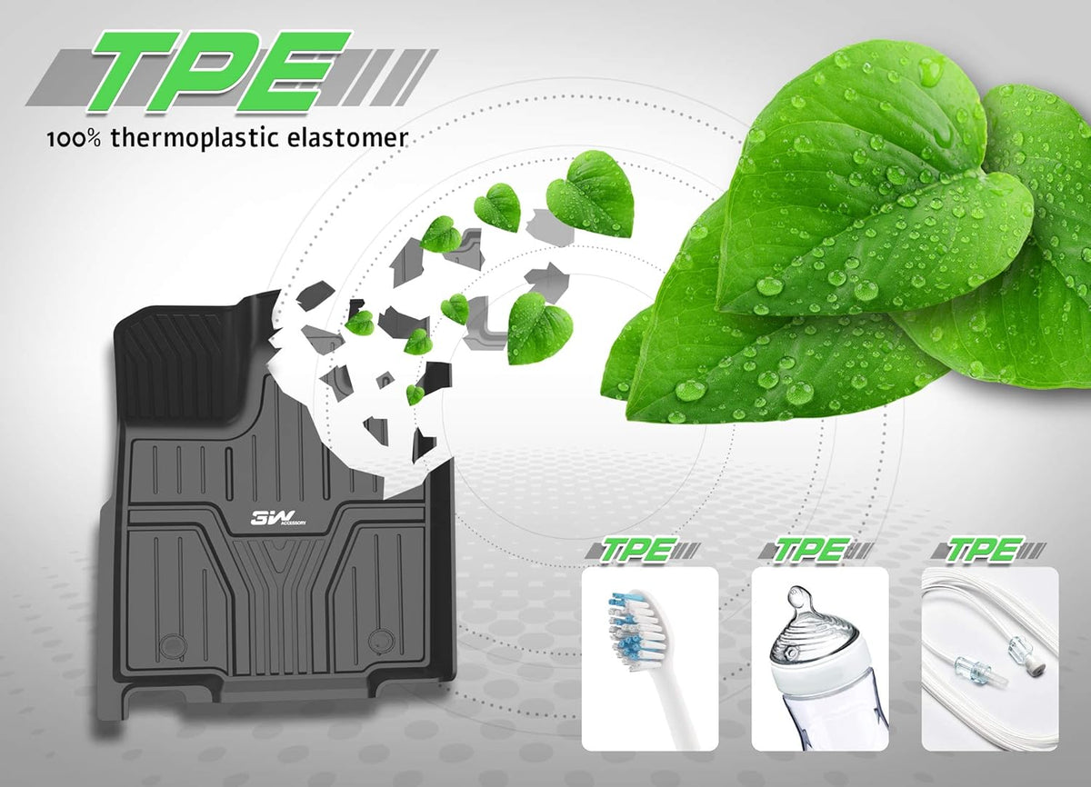 Black TPE All-Weather Car Floor Liners Full Set K85345