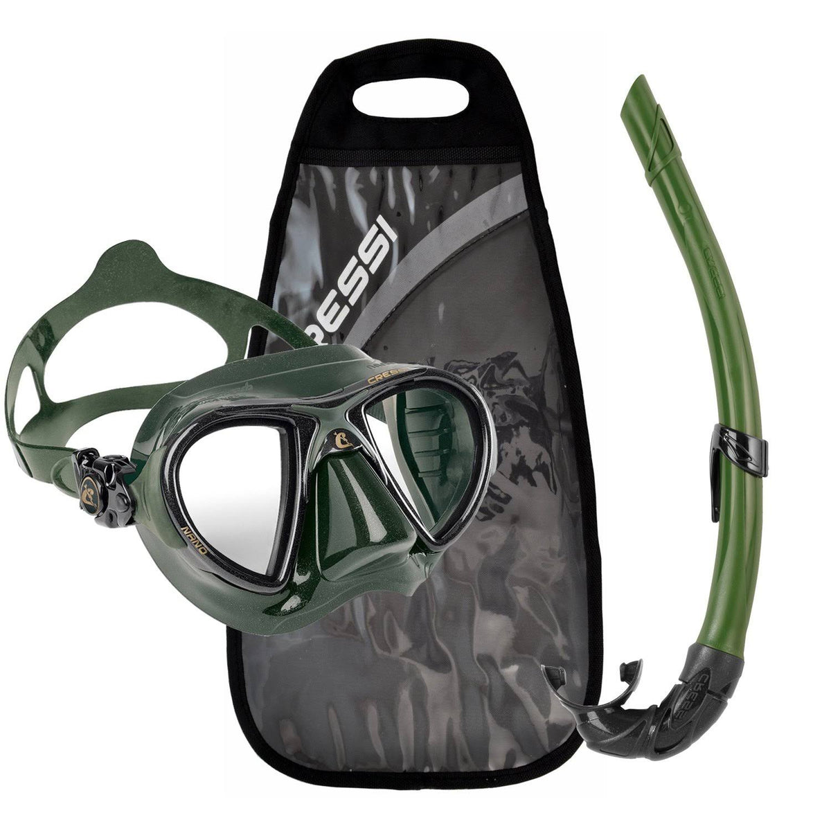 Green Snorkel Mask B395