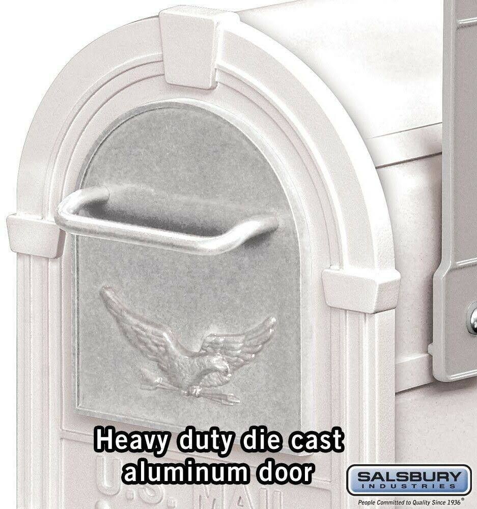 White/Silver Rural Mailbox U40526