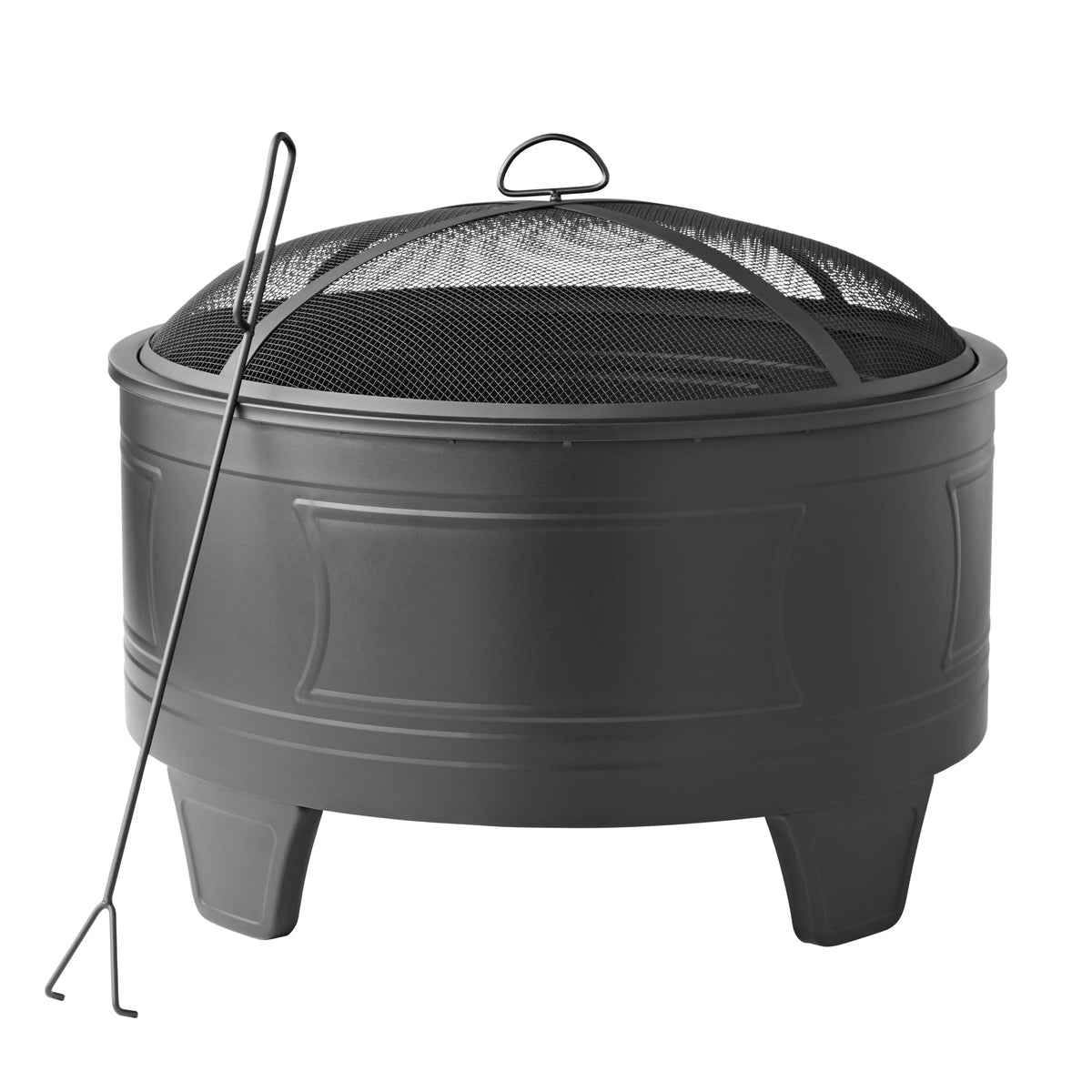 26" Deep Bowl Wood Burning Steel Fire Pit T15657