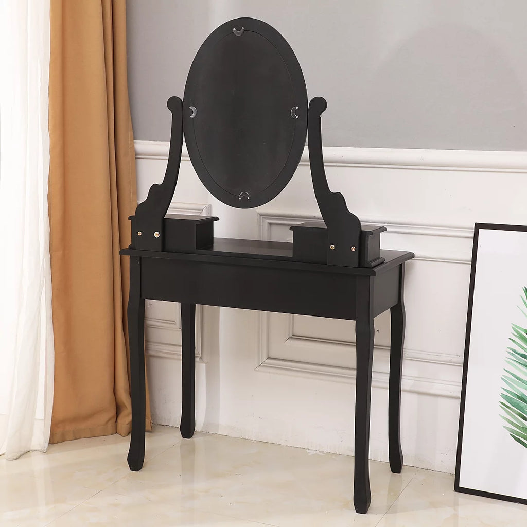Wood Vanity Set Makeup Dressing Table Q631124
