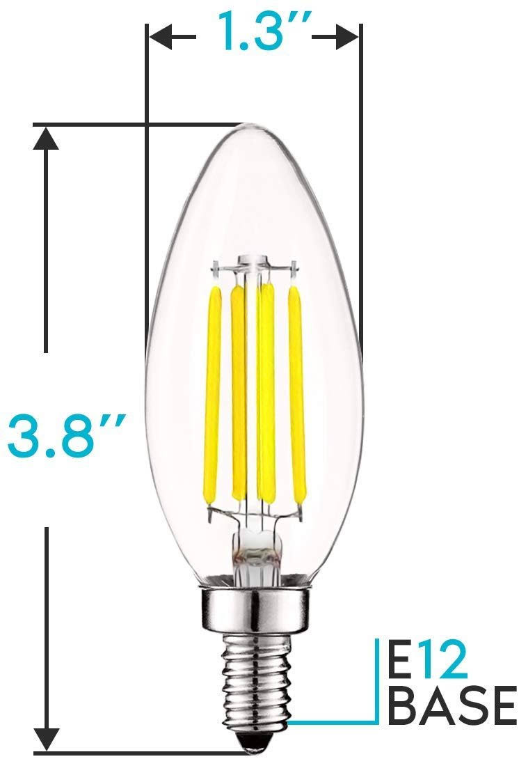 12 Pack Dimmable LED Light Bulbs 5000K Bright White P7014
