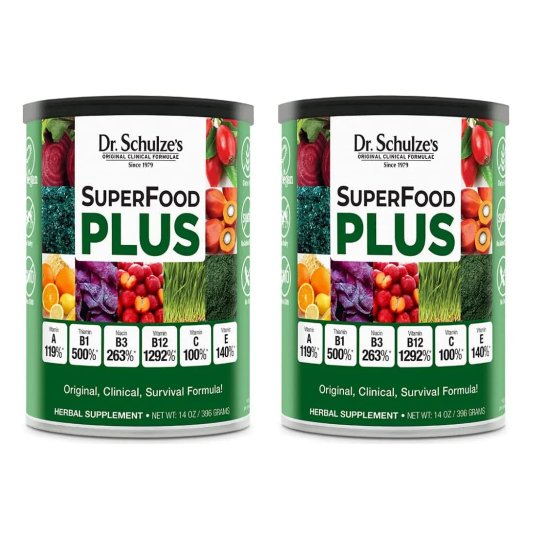 Vitamin & Mineral Herbal Concentrate Dietary Supplement 14 oz Powder 2 Pack J611002