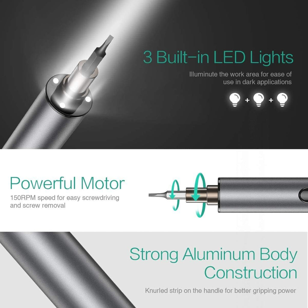 Mini Electric Precision Screwdriver with 55 Driver Bits Z238