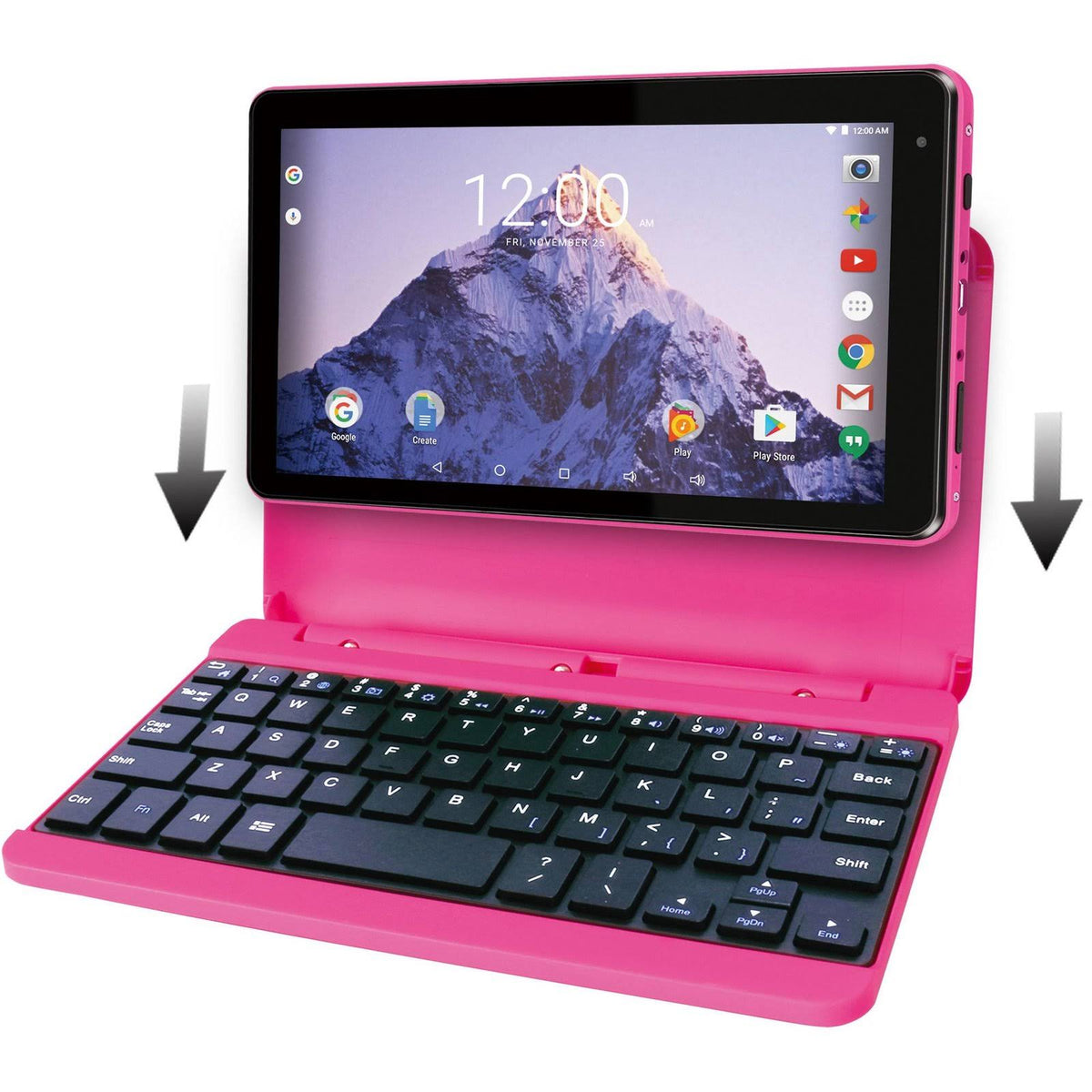 Pink 16 GB Wi-Fi Android Tablet with Keyboard and Case Y637