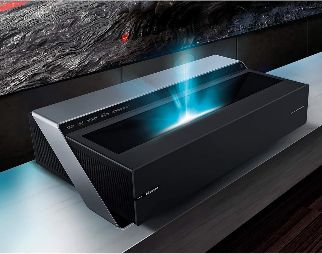 120-Inch 4K UHD Smart Laser Projector TV with Screen and 2.1 Audio System X9934