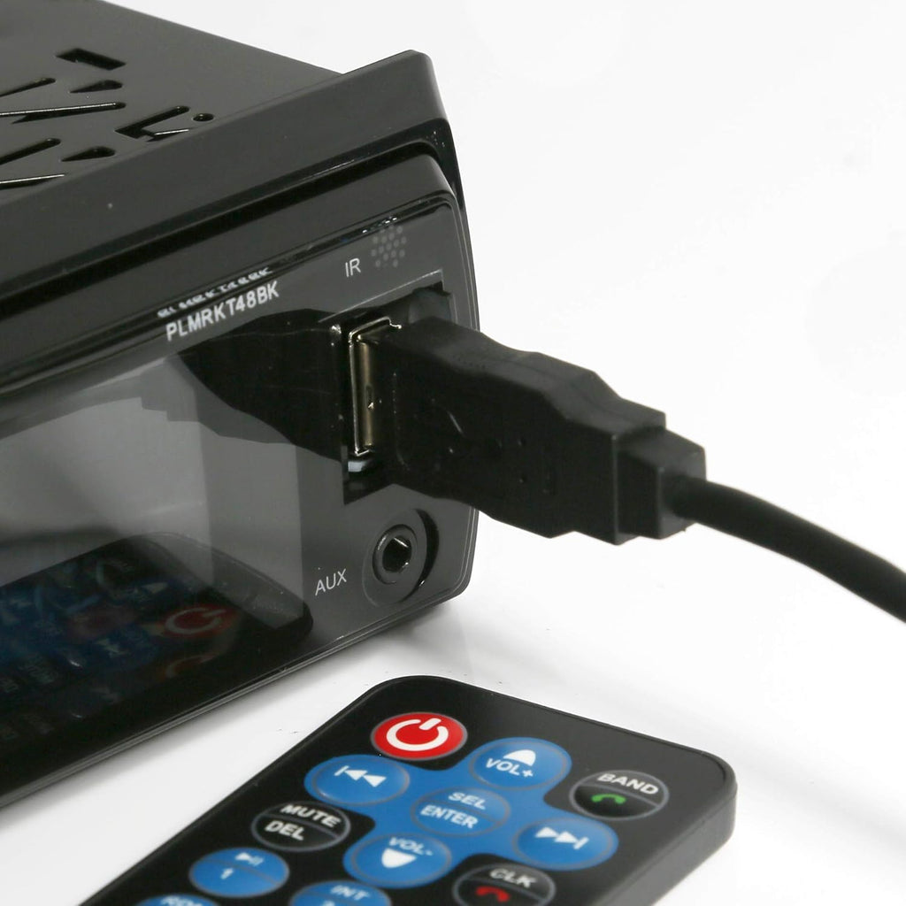 Marine Head Unit Receiver Speaker Kit with Bluetooth and 6.5’’ Waterproof Speakers Q196344