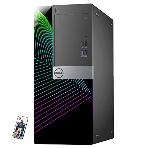 Dell Gaming PC OptiPlex 3040 Tower Desktop Computer Intel Core i7 6th Gen 3.40 GHz RX 550 4GB GDDR5 16GB RAM 1TB SSD Windows 10 Pro Wi-Fi Keyboard Mouse HDMI Renewed Q356