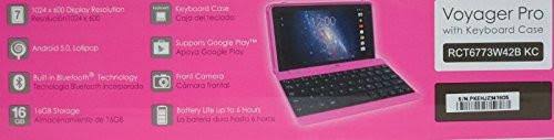 Pink 16 GB Wi-Fi Android Tablet with Keyboard and Case Y637