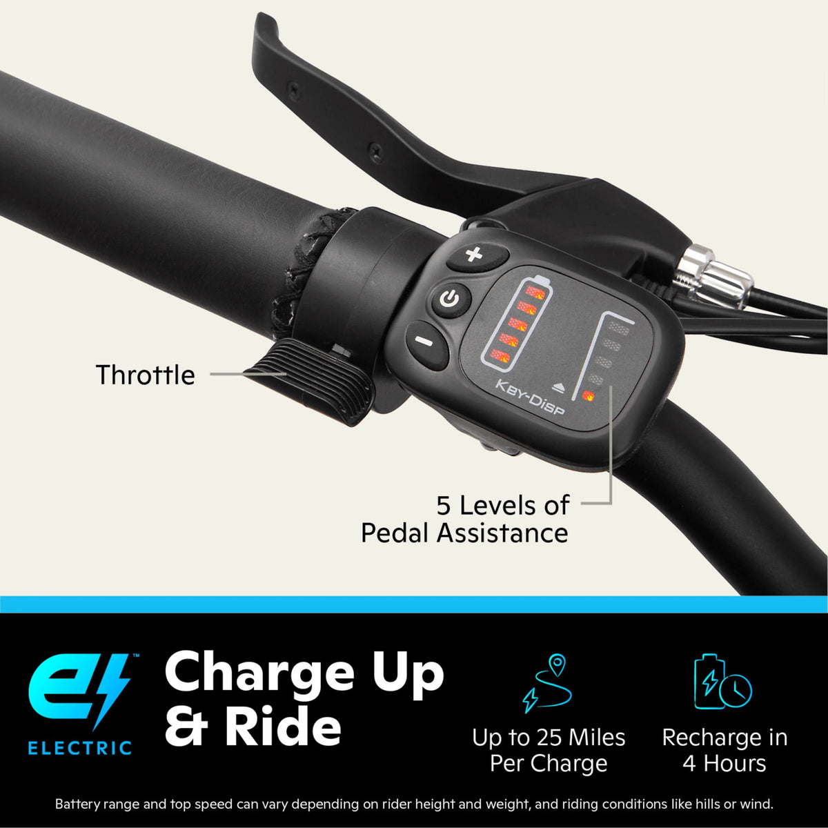 26-in. Low Step Cruiser Electric Bike 250w Motor W108783