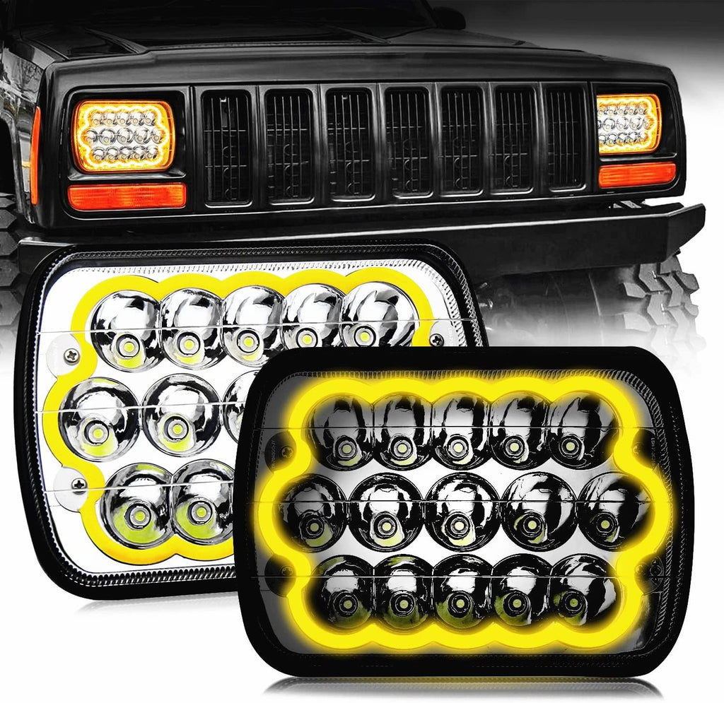 Amber 5x7 inch Sealed Beam LED Headlight Pack of 2 I78782