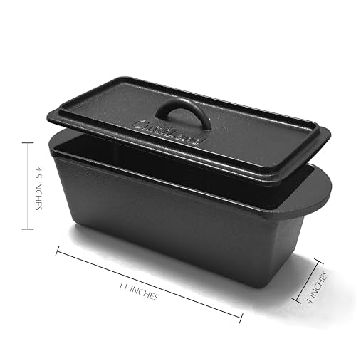 Rectangular Cast Iron Bread Loaf Pan with Lid L42485