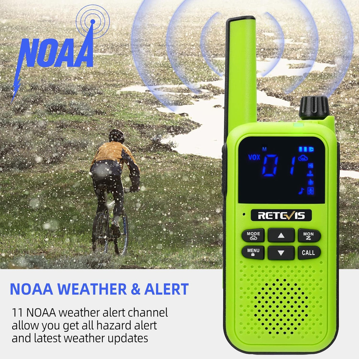 Bluetooth Rechargeable Two Way Radio 1400mAh 3Pcs H49011