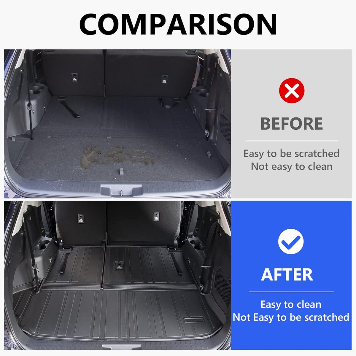 TPE Trunk Mat for Toyota Highlander, Pack of 2 F285