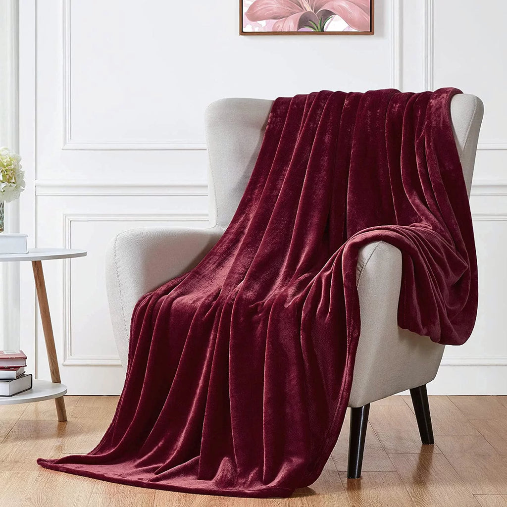 Ultra Soft Microplush Fleece Throw Blanket, 50 x 60, Orange, Machine Washable K902