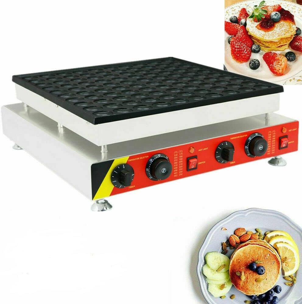 110V Commercial Muffin Machine, 100 Hole Nonstick Stainless Steel Pancake Maker G45906