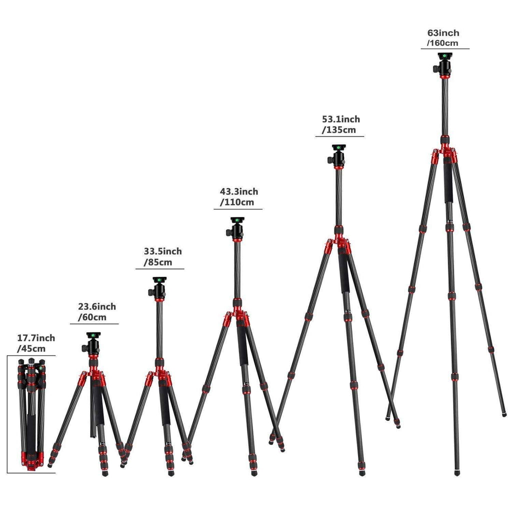 Carbon Fiber 67x22/170cm Tripod Monopod with 360 Degree Ball Head I1880