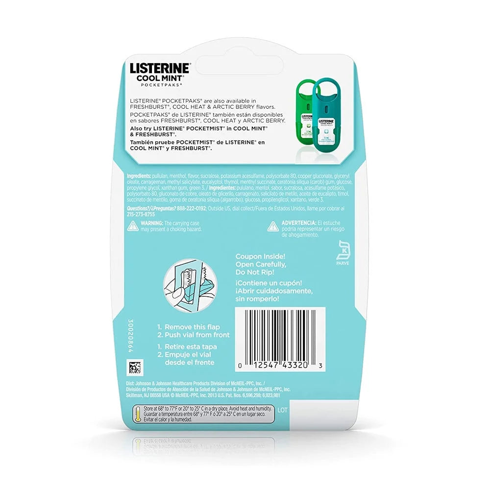 Cool Mint Breath Strips 72 Each (Pack of 6) T210443