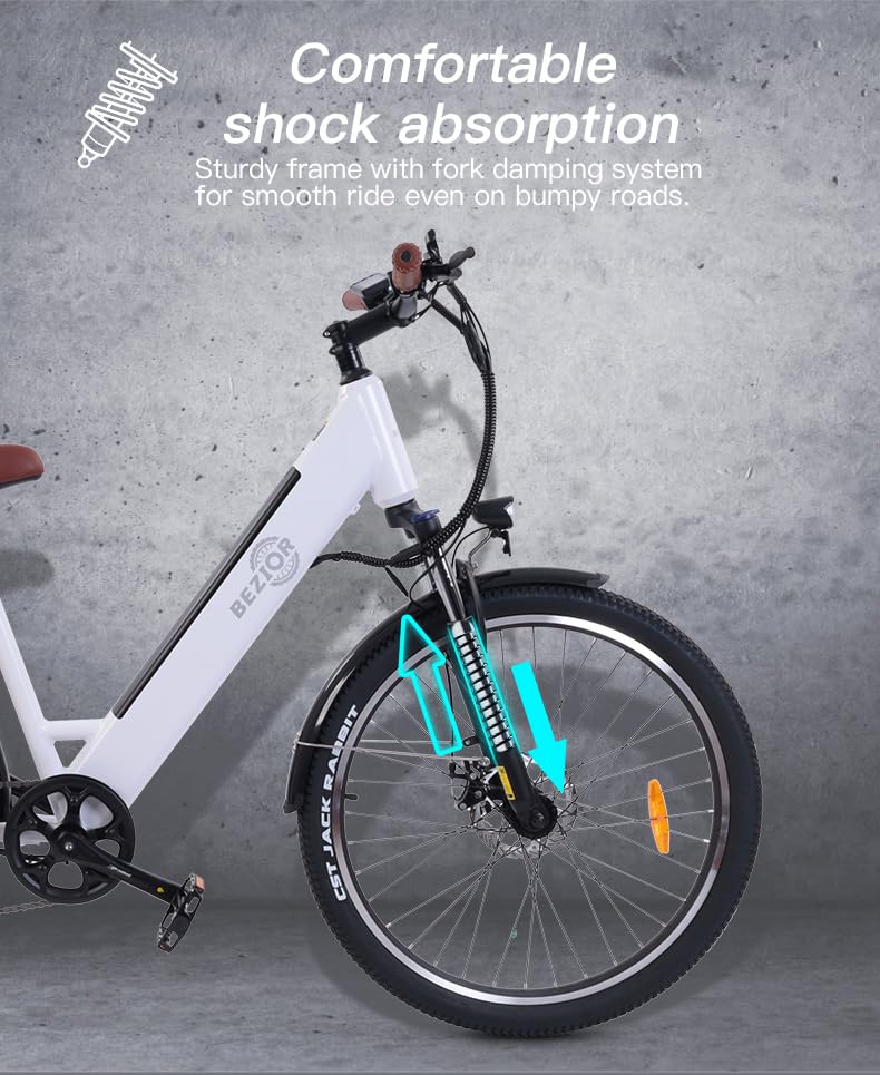 26" x 2.1 Fat Tire Electric Bicycle with 500w Motor 48V 10.4Ah Removable Lithium Battery P903