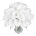 20 Pcs White Artificial Calla Lily Flowers H3181