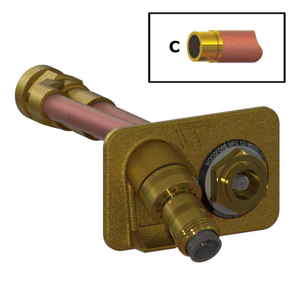 4x22 Brass Wall Hydrant F4470